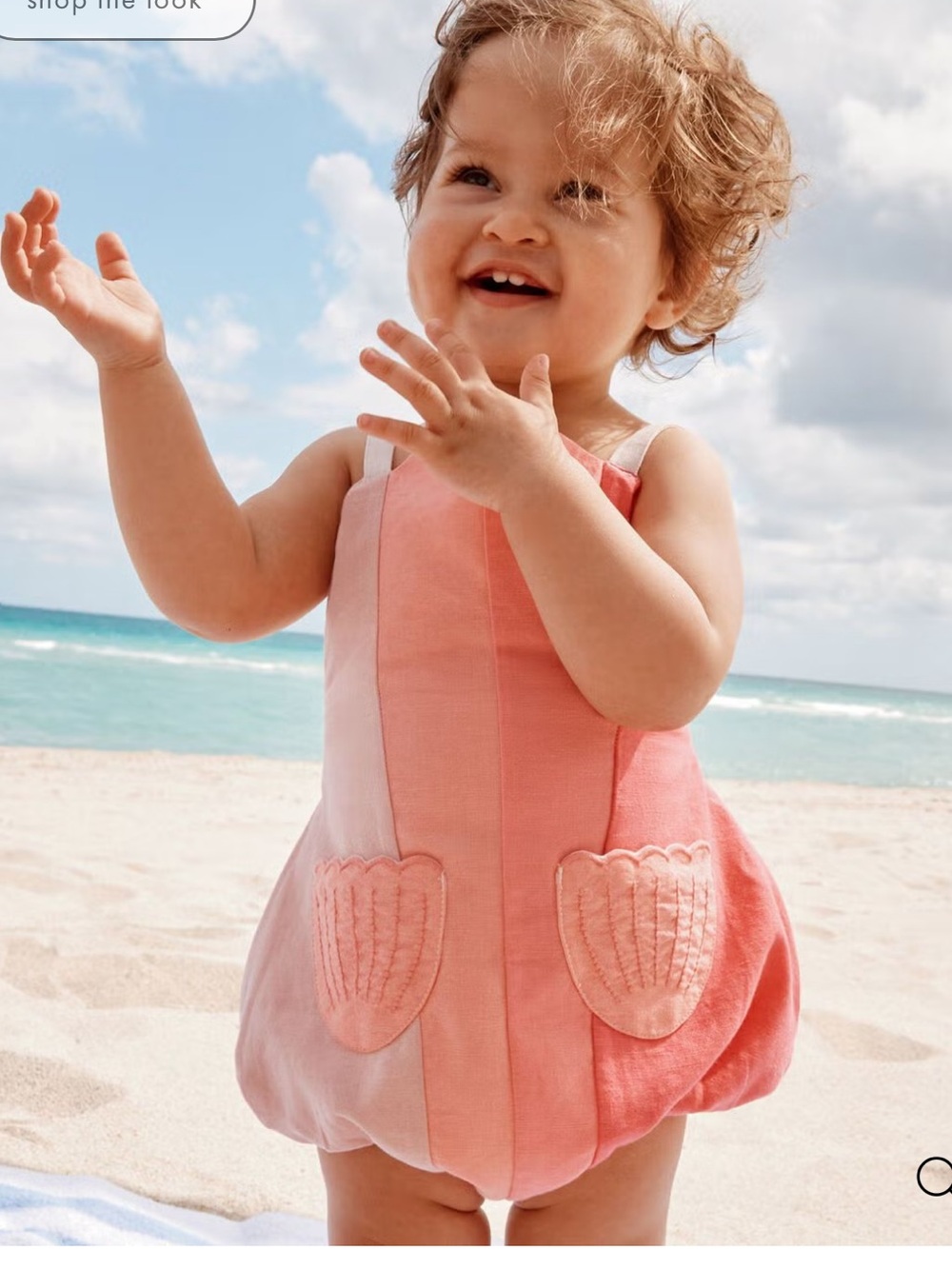 Baby Girls' Pink Ombre Bubble Romper